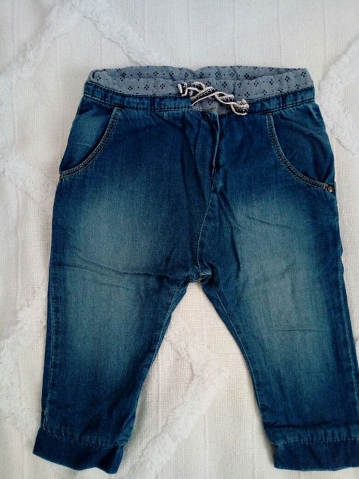 Spodnie jeansy zara na podszewce zara 74 80