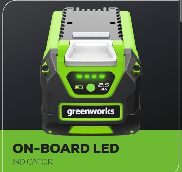 Batería de ion de litio Greenworks LB40A010 G-Max 40 V, Batería ((40V 2.5Ah)