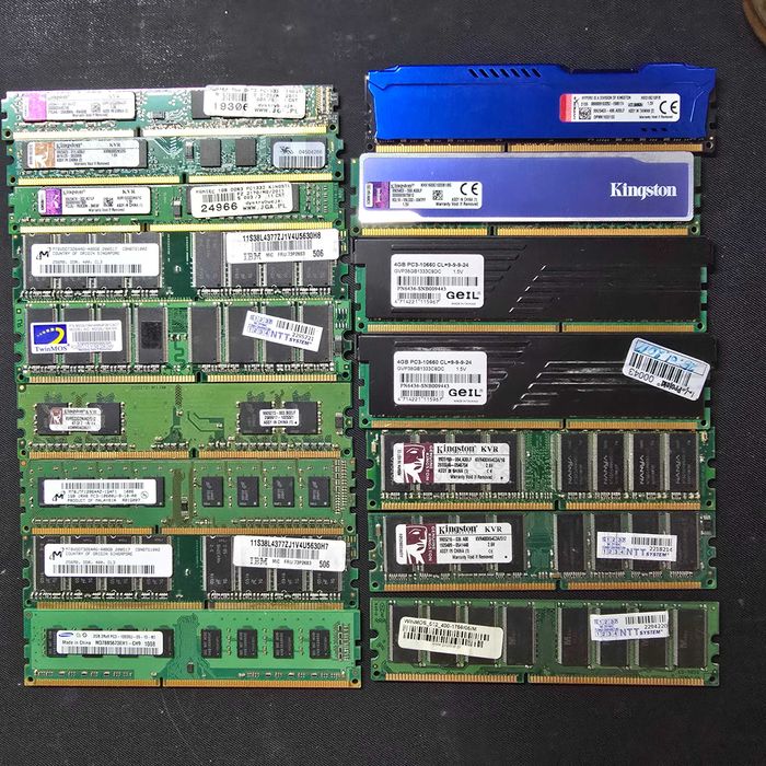 zestaw pamieci ram ddr ddr2 ddr3 ddr4 komputer pc laptop