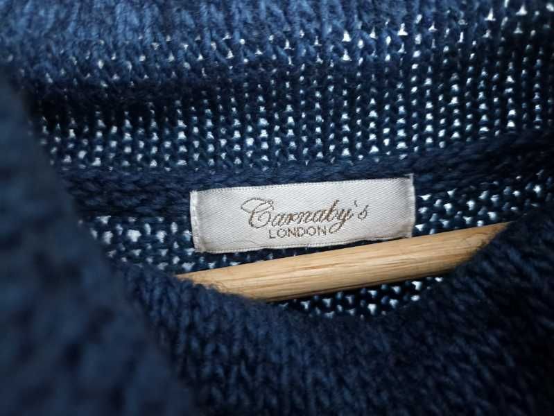 Granatowy sweter gold Carnaby's wełna alpaka