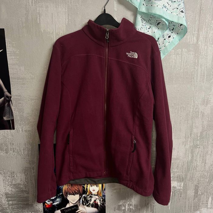 ‼️-50%‼️ Куртка tnf ветровка бардовая съемной флисокой