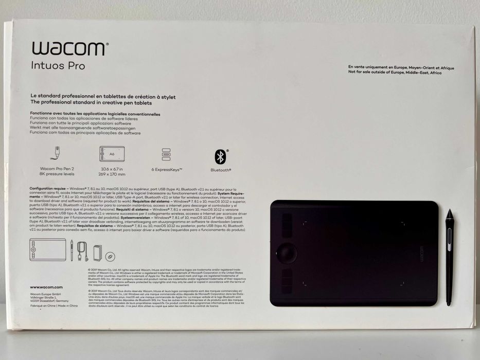 WACOM Intuos Pro S - Mesa digitalizadora para edição de fotografias (Lightroom, Photoshop, outros) e/ou para desenho.