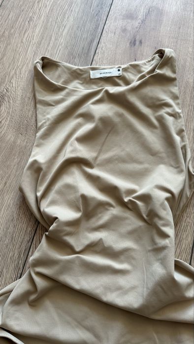Бежевый нюдовый боди Zara