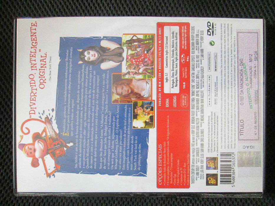 Monkeybone - O Rei da Macacada, com Brendan Fraser, Bridget Fonda