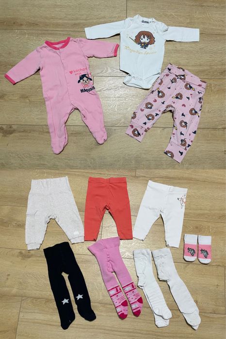 Paka 38 sztuk rozmiar 62 dla dziewczynki