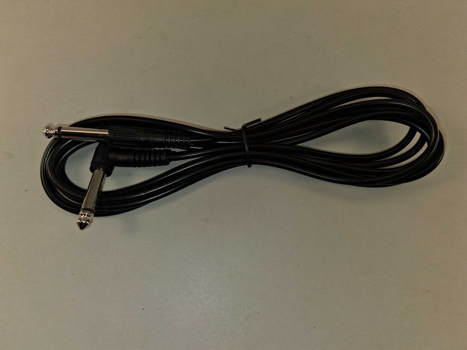 N028 Kabel Instrumentalny Jack 6.3 MONO 3M Prosty Kątowy