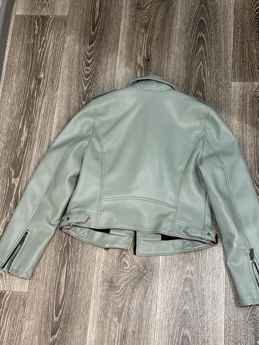Куртка кожанка, колір ментол, нова, розмір М