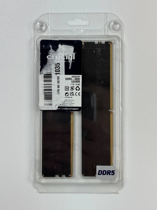 Оперативна пам'ять Crucial DDR5 DIMM Kit 32GB (2x16GB) 4800MHz CL40