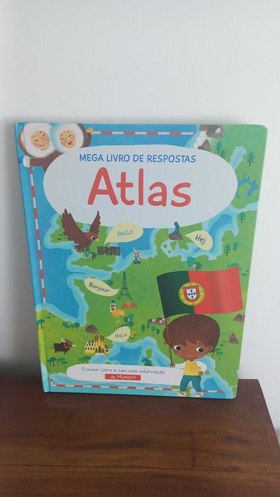 Livro gigante ATLAS INFANTIL com abas e curiosidades