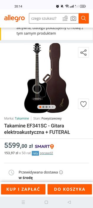 Takamine EF341SC - Gitara elektroakustyczna + FUTERAŁ