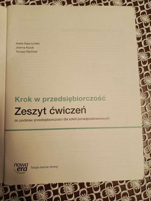 Krok w przedsiębiorczość, zeszyt ćiczeń