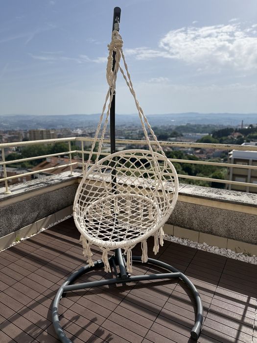 Cadeira suspensa de exterior 2 em 1 – estilo boho