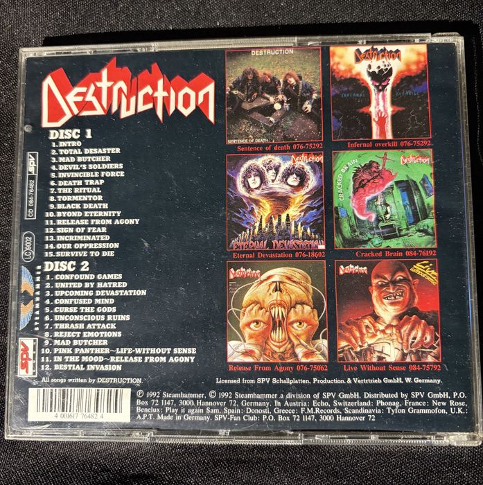 Destruction - best of duplo CD