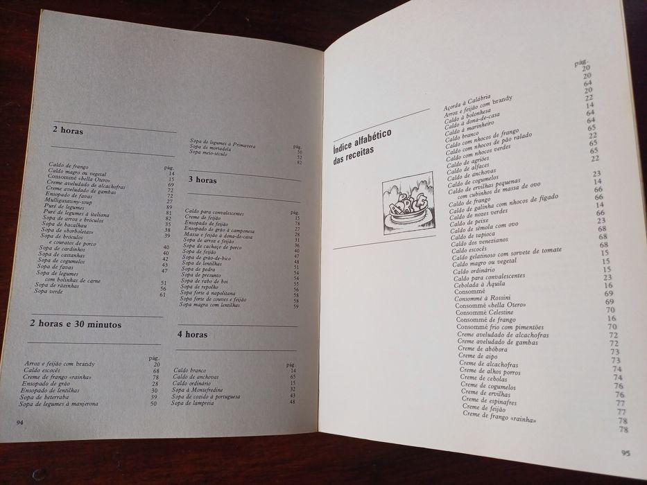 Livro de culinária "As sopas - Os triunfos da boa cozinha"