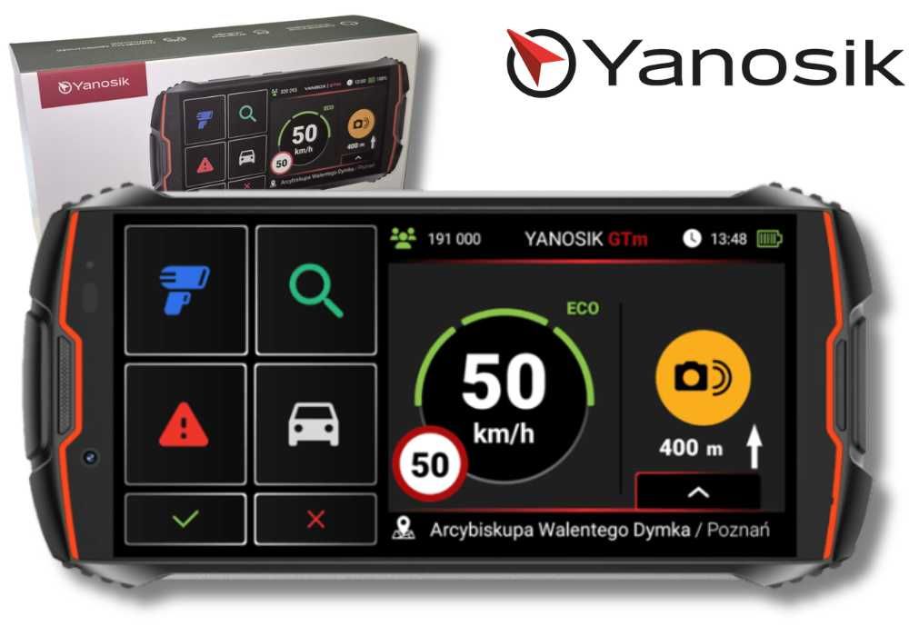 Nawigacja Antyradar Pomoc Kierowcy Yanosik GTM