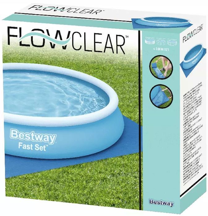 Mata pod basen ogrodowy, 3.96 x 3.96 m. Bestway. Nowy Produkt