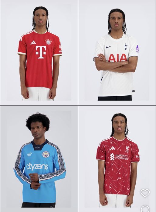 Camisolas de futebol primeira linha