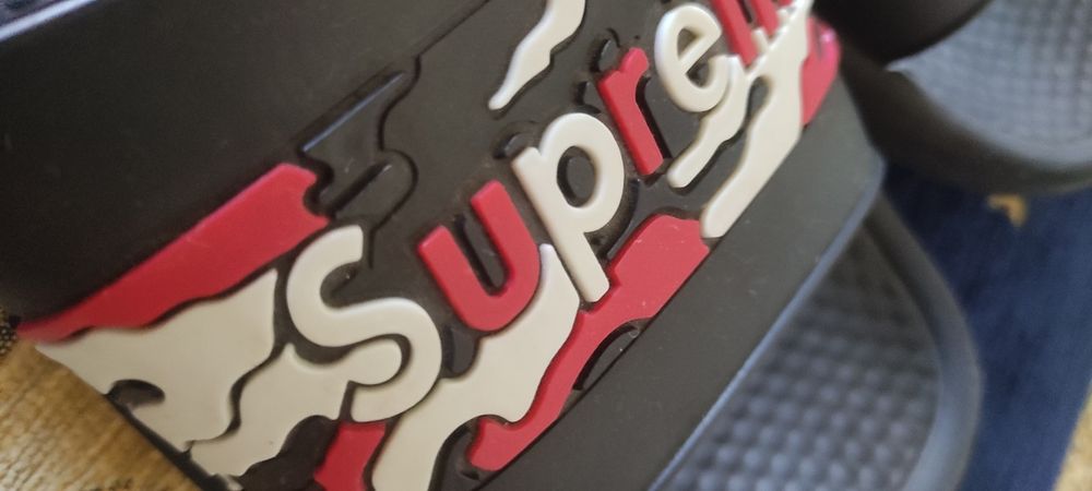 Supreme klapki kroksy crocs lato plaża wakacje czarne