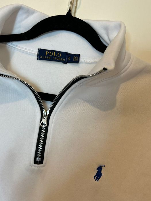 Halfziper branco Polo Ralph Lauren