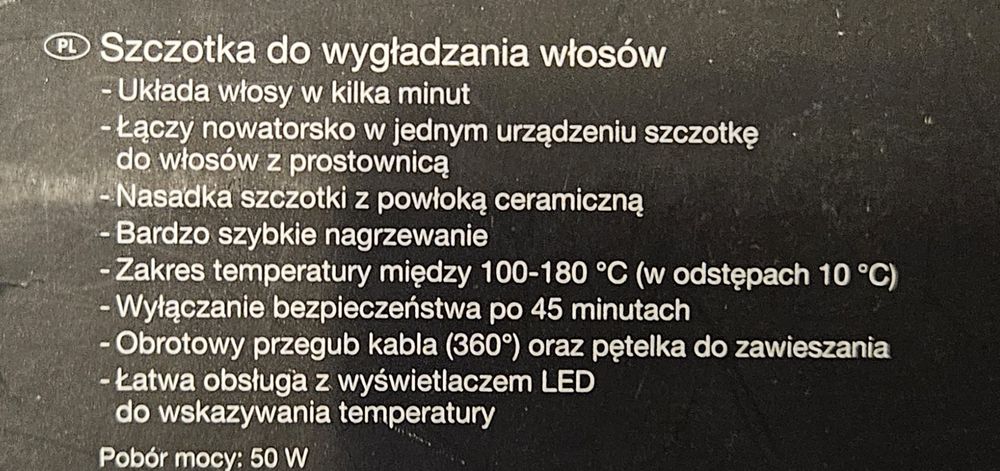 Szczotka elektryczna do włosów