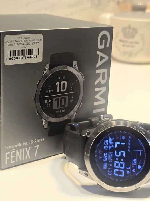 Годинник Garmin Fenix 7 Silver, годинник гармін

фенікс 7, часы гарми