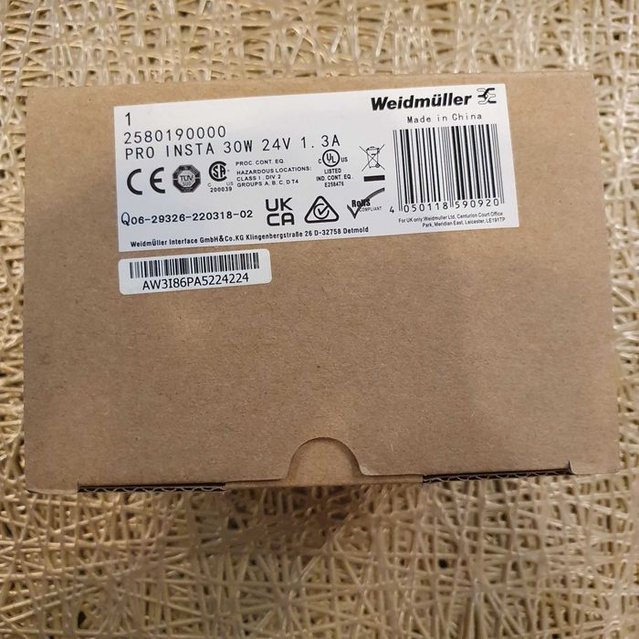 Джерело/Блок живлення Weidmuller PRO INSTA 30W 24V 1.3A