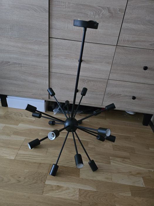 Lampa Loft Czarna 18 punktów.