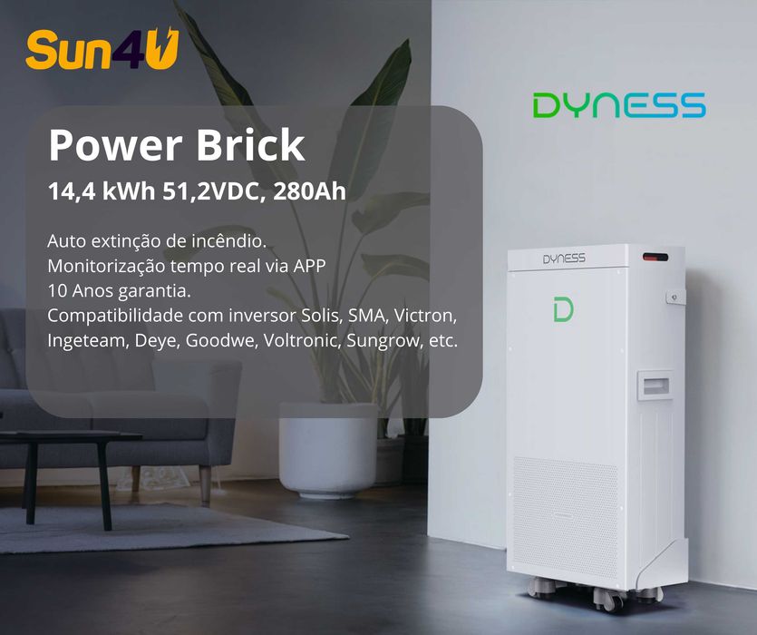Bateria 14,3kWh DYNESS Brick para inversores híbridos