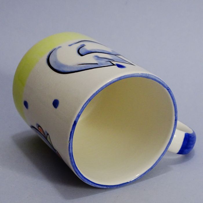 kura ręcznie malowany kubek ceramiczny
