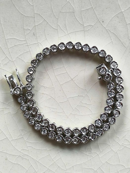 Bransoletka Tenisowa 18k z diamentami 1,00 CT / certyfikat