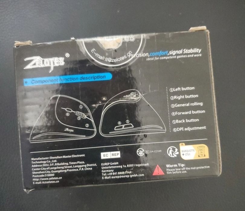 Rato Vertical -Vertical Mouse Wireless. Shipped with USPS Ground Advan