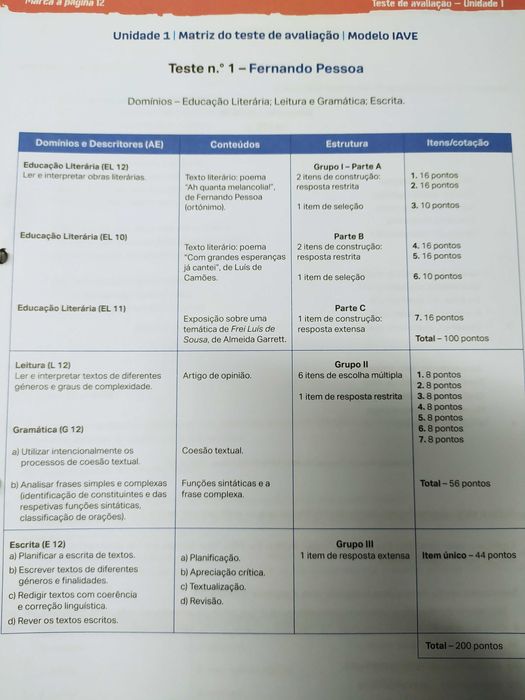 Marca a Página 12, 12º ano - Português - VERSÃO DO PROFESSOR