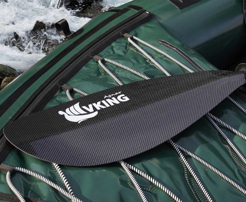 Wiosło 4-częściowe pełen karbon Vking regulowane 210-230 cm tylko 789 g Full Carbon bardzo lekkie na packraft kajak