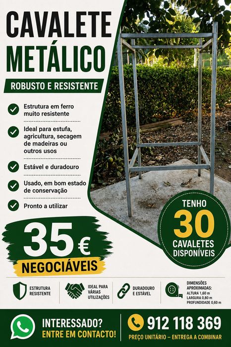 Cavalete em ferro pintado
