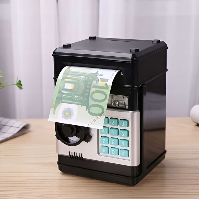 SKARBONKA Bankomat wpłatomat na PIN sejf zabawka dla dzieci banknoty