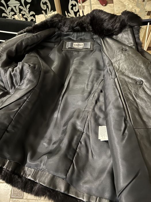 Куртка шкіряна з хутром