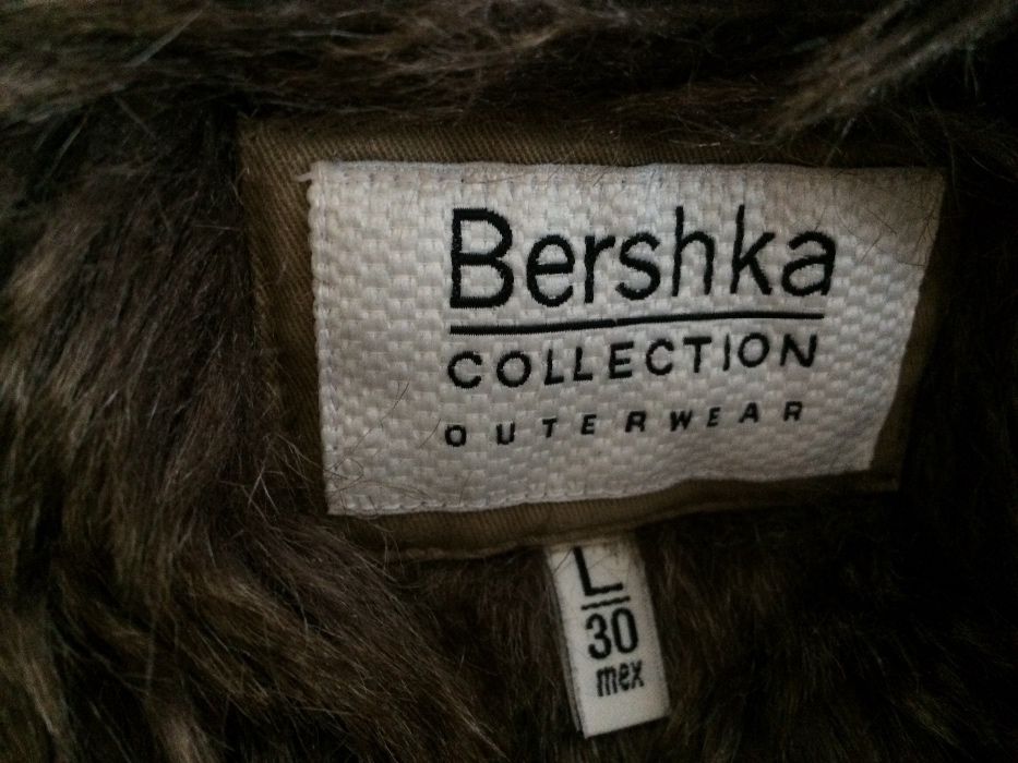 Kurtka parka bezowa Bershka L