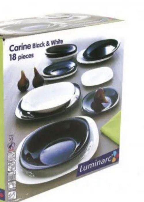 Посуд люминарк 6 ТАРІЛОК чорних столових
