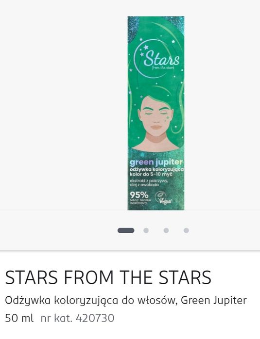 3 sztuki -Odżywki koloryzujące do włosów Green Jupiter