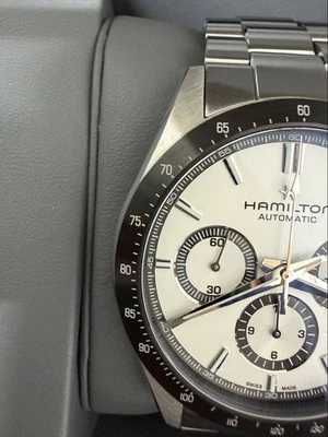 Relógio Hamilton Jazzmaster Performer Auto Chrono 42 mm em prata