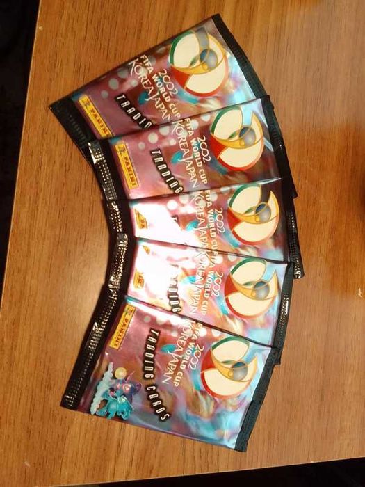 Karty piłkarskie panini world cup 2002 saszetki 5 sztuk