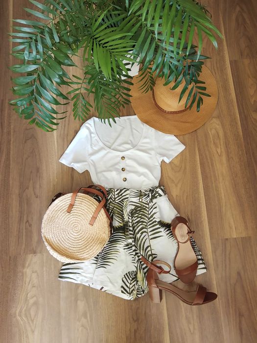 Lniane letnie szorty paper bag len wiskoza z kieszeniami wysoki stan