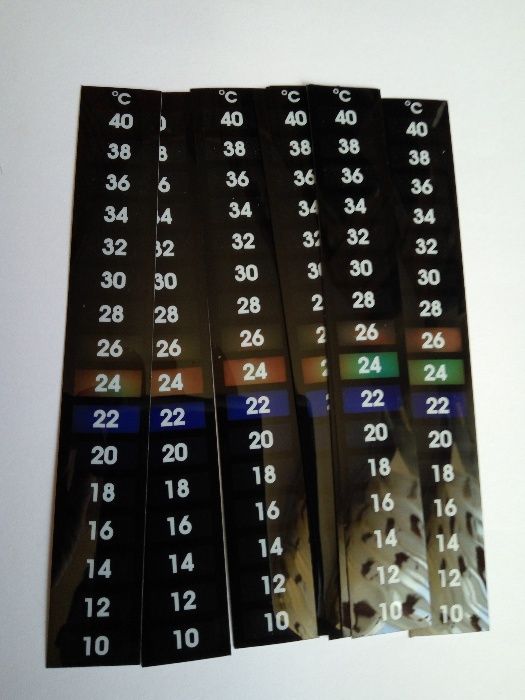 Термометр – полосой на клейкой основе 18 - 34, 10 - 40 °С = 5 штук