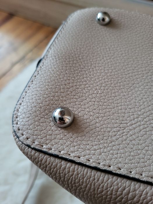 Beżowa torba szoperka torebka shopper bag