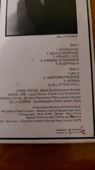 Ultravox – Vienna (LP) Chrysalis – Edição Portugal