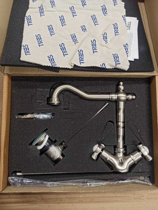 Bateria umywalkowa stal 
TRES RETRO Promocja !!!