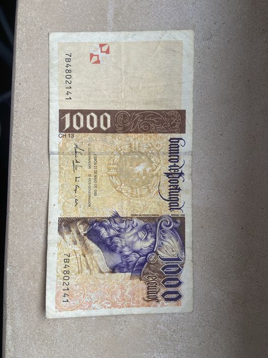 Nota 1000 Escudos 1998