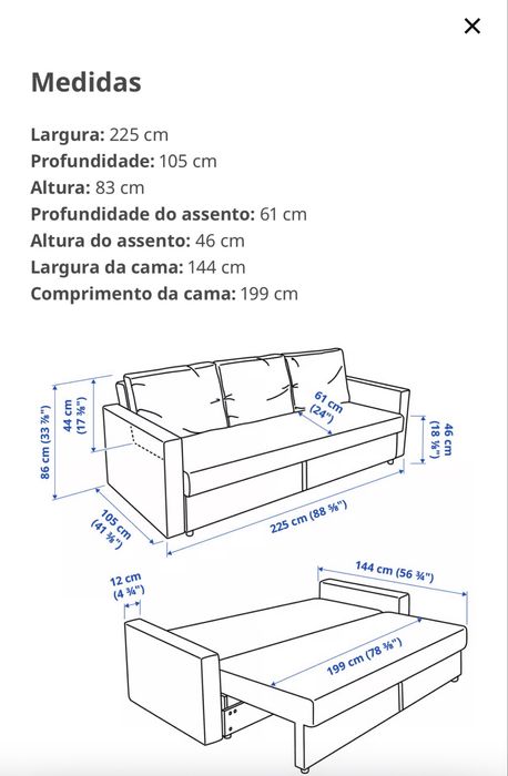 Sofá cama ikea friheten