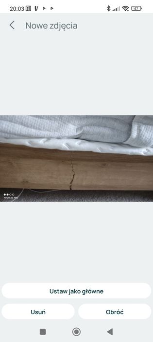 Brw łóżko że stelażem i materacem 90/200 cm