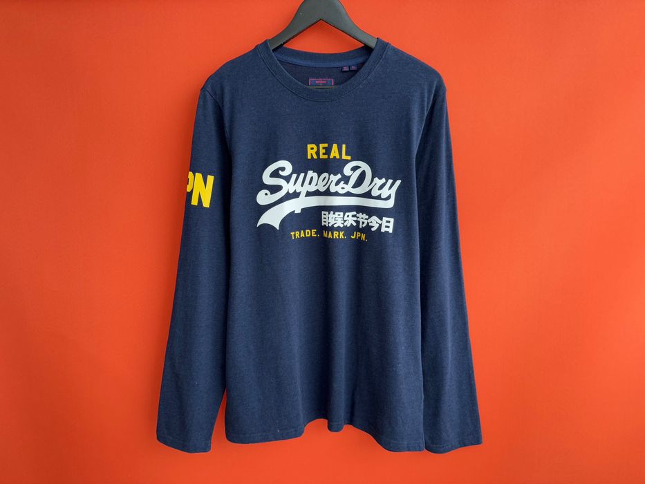 SUPERDRY Оригінал чоловіча кофта футболка з довгим рукавом лонгслів розмір XL